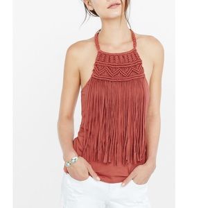 Express Tassel Crochet Top